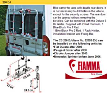 bike rack for fiat ducato motorhome